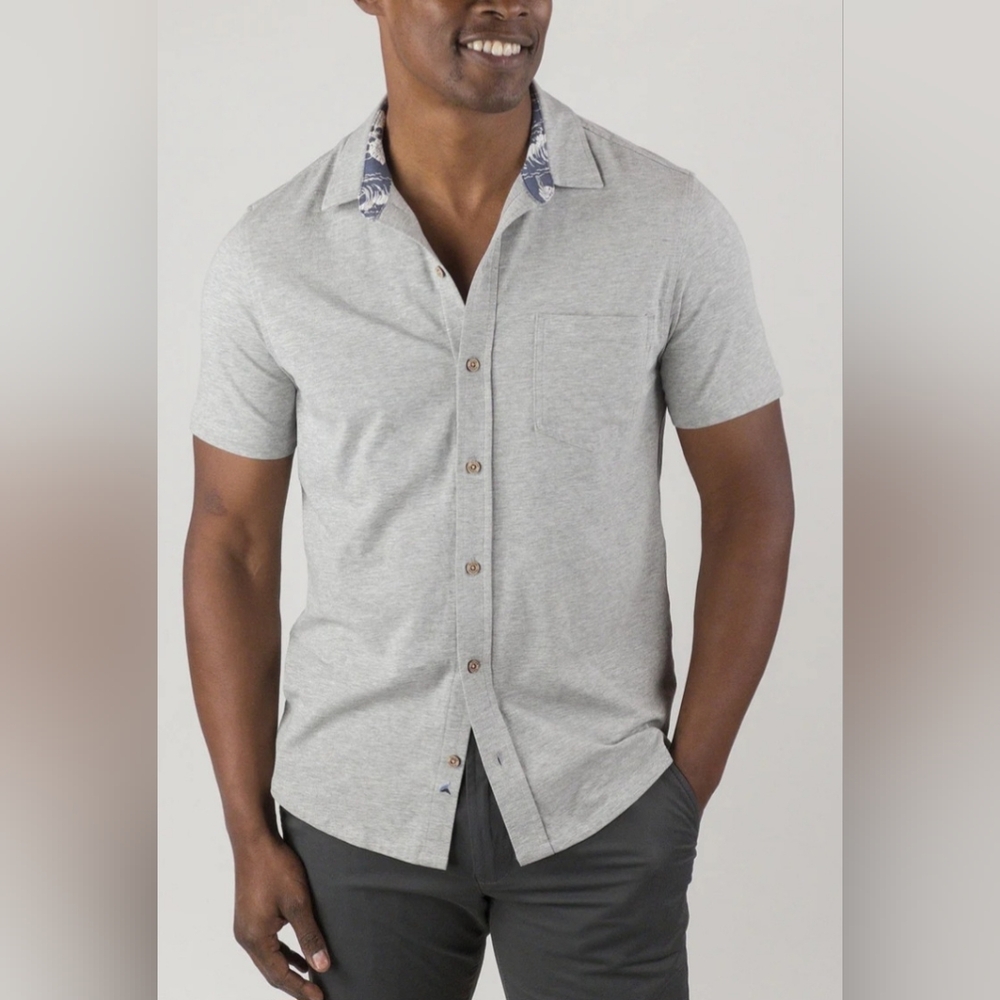 Tailor Vintage Light Gray Short Sleeve Shirt